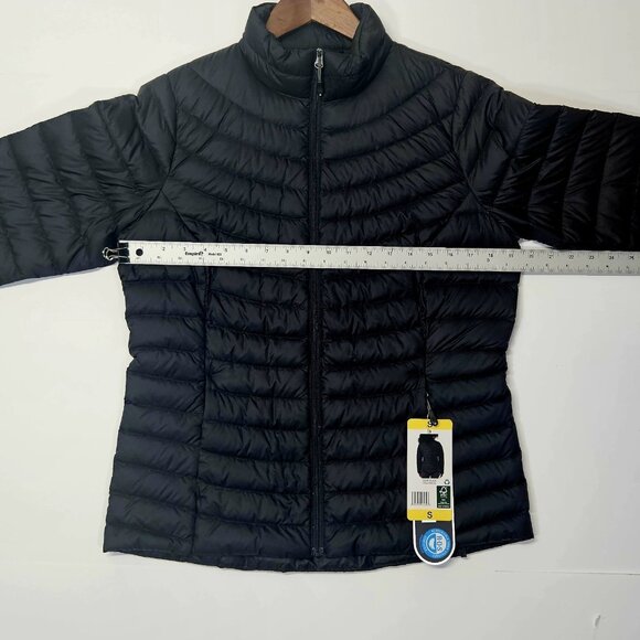 32 Degrees Heat Ultra Light Down Jacket Womens Size S Black Zip Pockets Full Zip - Picture 8 of 12